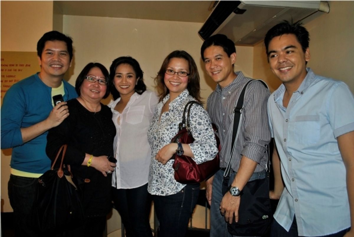 Carlo Orosa, Girlie Rodis, Joanna Ampil, Lea Salonga, Rob Chien, JM Rodriguez at 